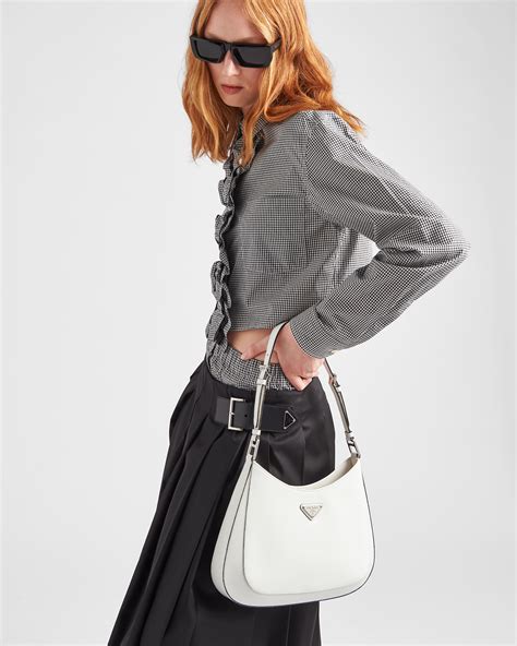 prada cleo shoulder bag white